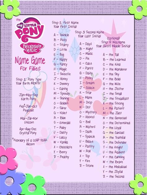 my little pony my name